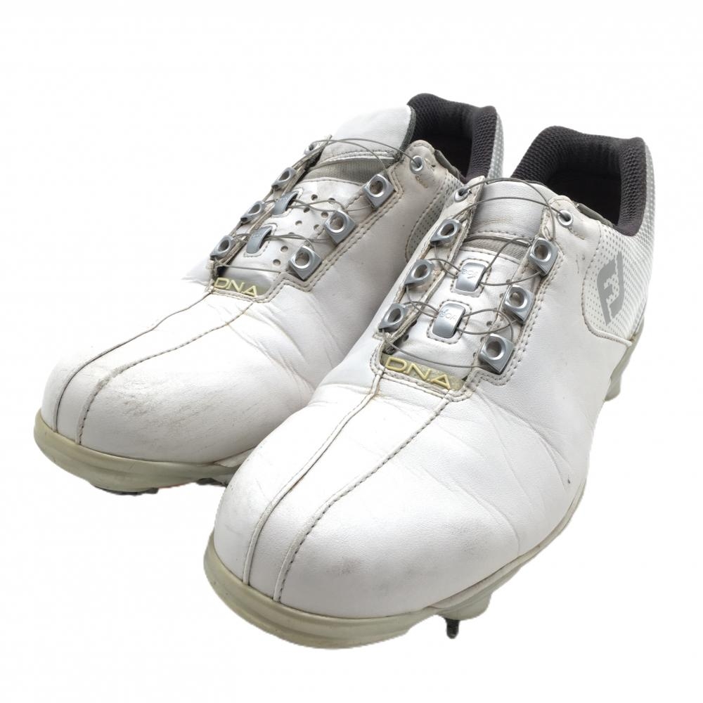 フットジョイ ゴルフシューズ 白×グレー 53330J ダイヤル式 BOA DNA  メンズ 26.5 ゴルフウェア FootJoy