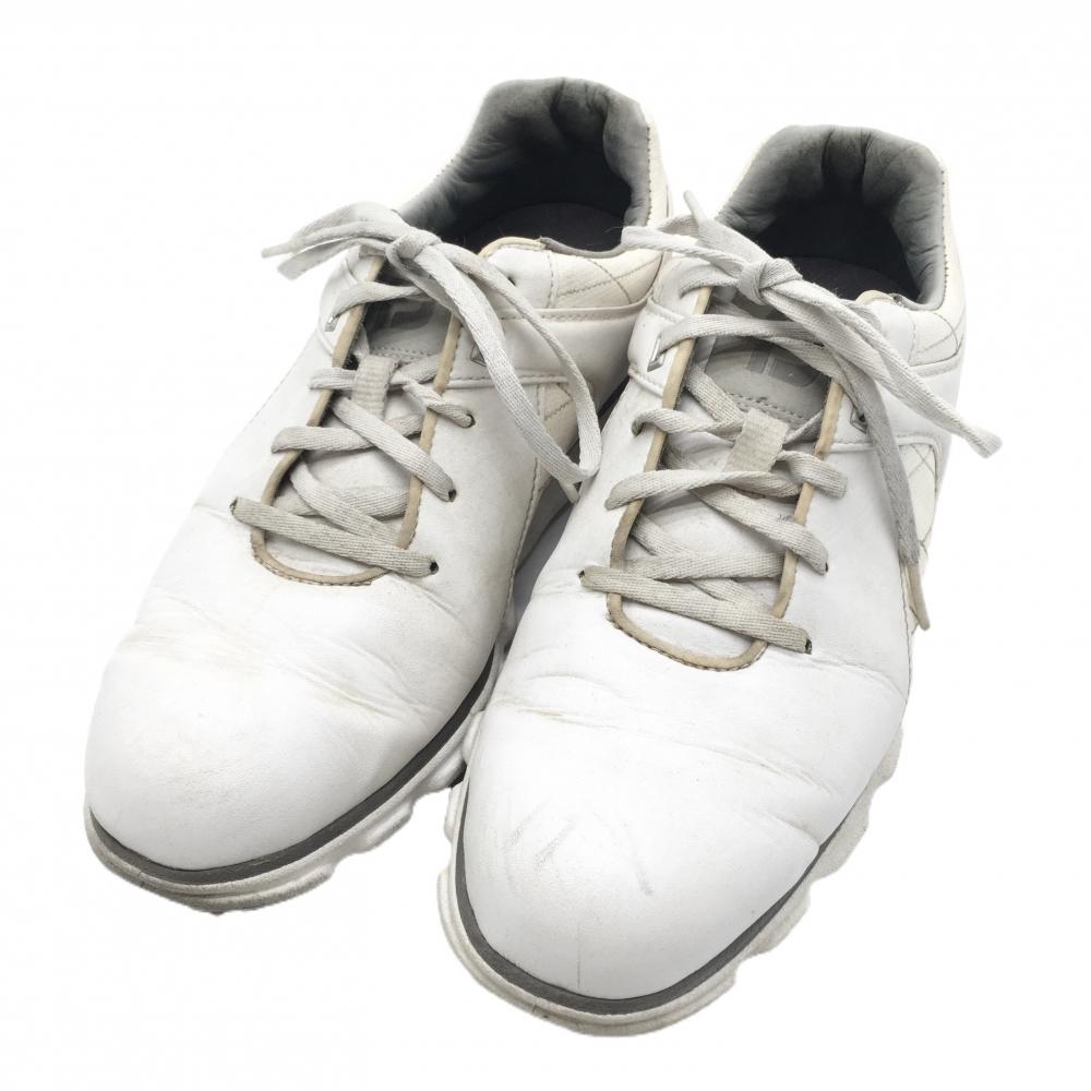 フットジョイ ゴルフシューズ 白×グレー 56844J PRO SL スパイクレス メンズ 25.0 ゴルフウェア FootJoy