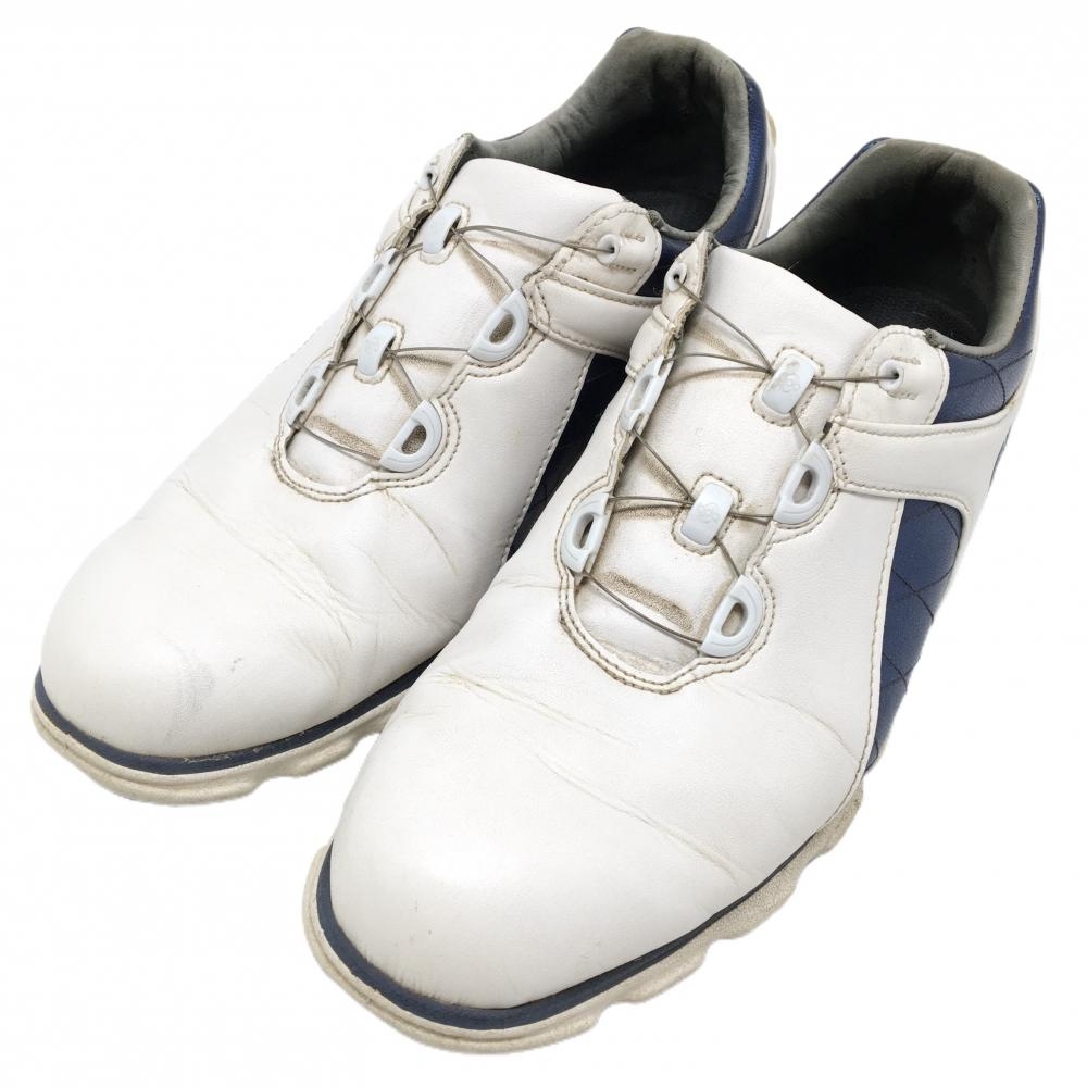 フットジョイ ゴルフシューズ 白×ブルー 56852J スパイクレス ダイヤル式 BOA  メンズ 27.0 ゴルフウェア FootJoy