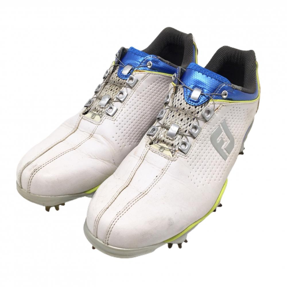 フットジョイ ゴルフシューズ 白×ブルー 53353J ドライジョイズプロ BOA ダイヤル式 メンズ 27.0 ゴルフウェア FootJoy
