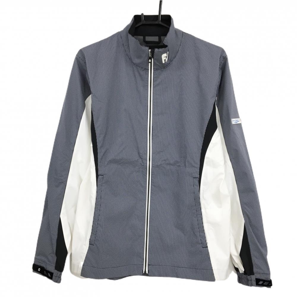 フットジョイ ジャケット ネイビー×白 格子チェック 薄手 DRYJOYS  メンズ M ゴルフウェア FootJoy