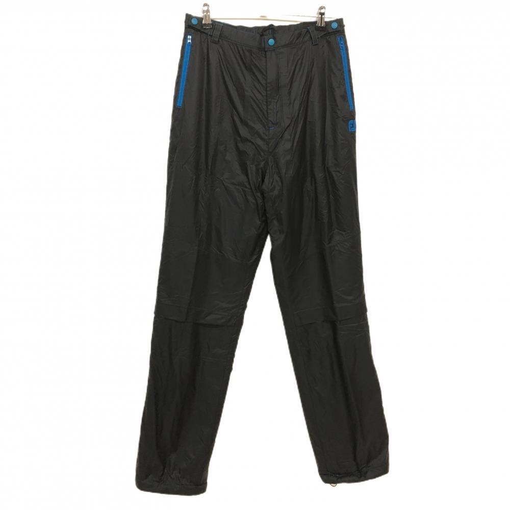 【新品】フットジョイ ナイロン裏フリースパンツ 黒 メッシュ裏地 撥水 保温   メンズ L ゴルフウェア FootJoy
