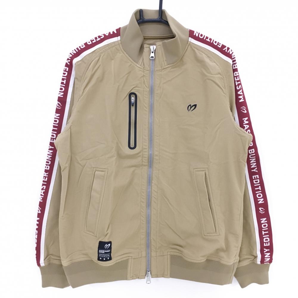 【美品】マスターバニー ジャケットブルゾン ライトブラウン×ボルドー  メンズ 4(M) ゴルフウェア 2022年モデル MASTER BUNNY EDITION