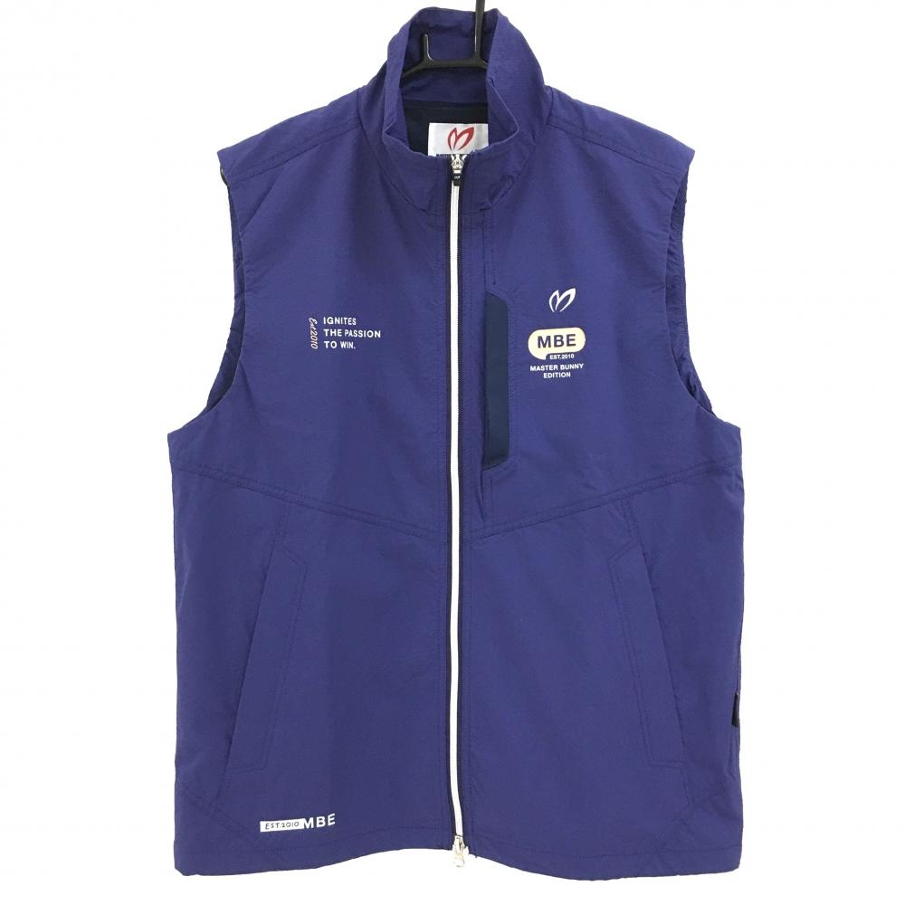 【超美品】マスターバニー アウターベスト ネイビー 織生地 CORDURA 撥水 メンズ 5(L) ゴルフウェア 2024年モデル MASTER BUNNY EDITION