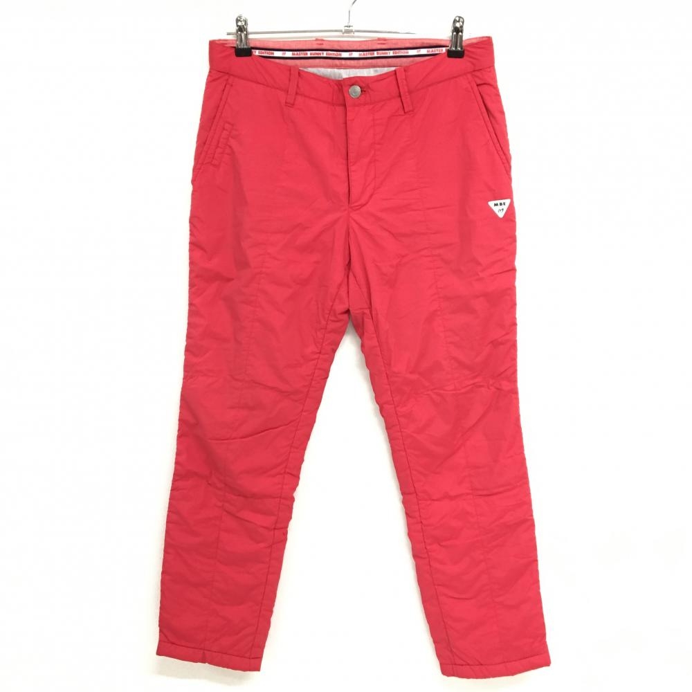 【超美品】マスターバニー 中綿ナイロンパンツ レッド 蓄熱裏地  メンズ 4(M) ゴルフウェア MASTER BUNNY EDITION