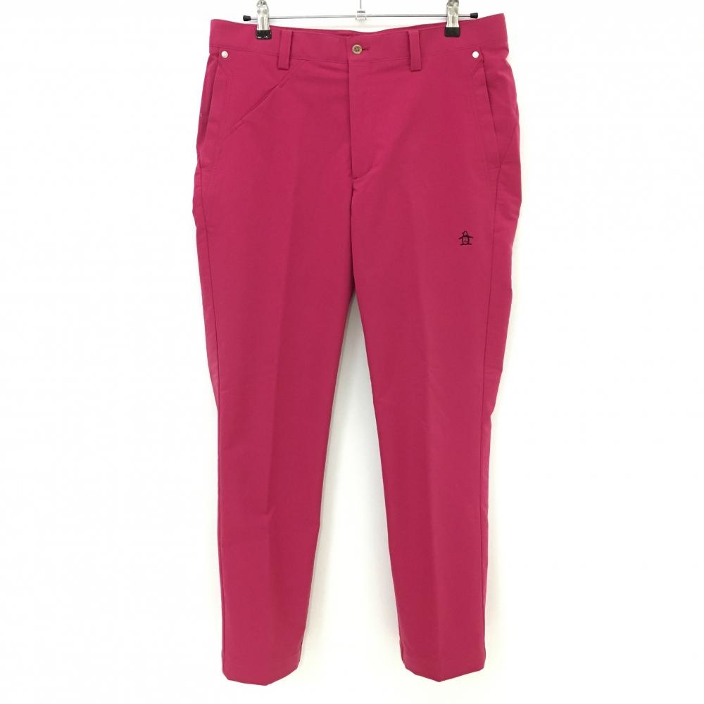 【美品】マンシングウェア パンツ ピンク 裏微起毛 メンズ 88 ゴルフウェア 2022年モデル Munsingwear 画像