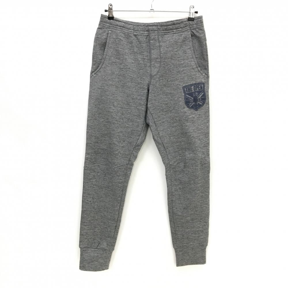 【超美品】ミズノ THE OPEN ジョガーパンツ 杢グレー 裏起毛 メンズ XL ゴルフウェア MIZUNO