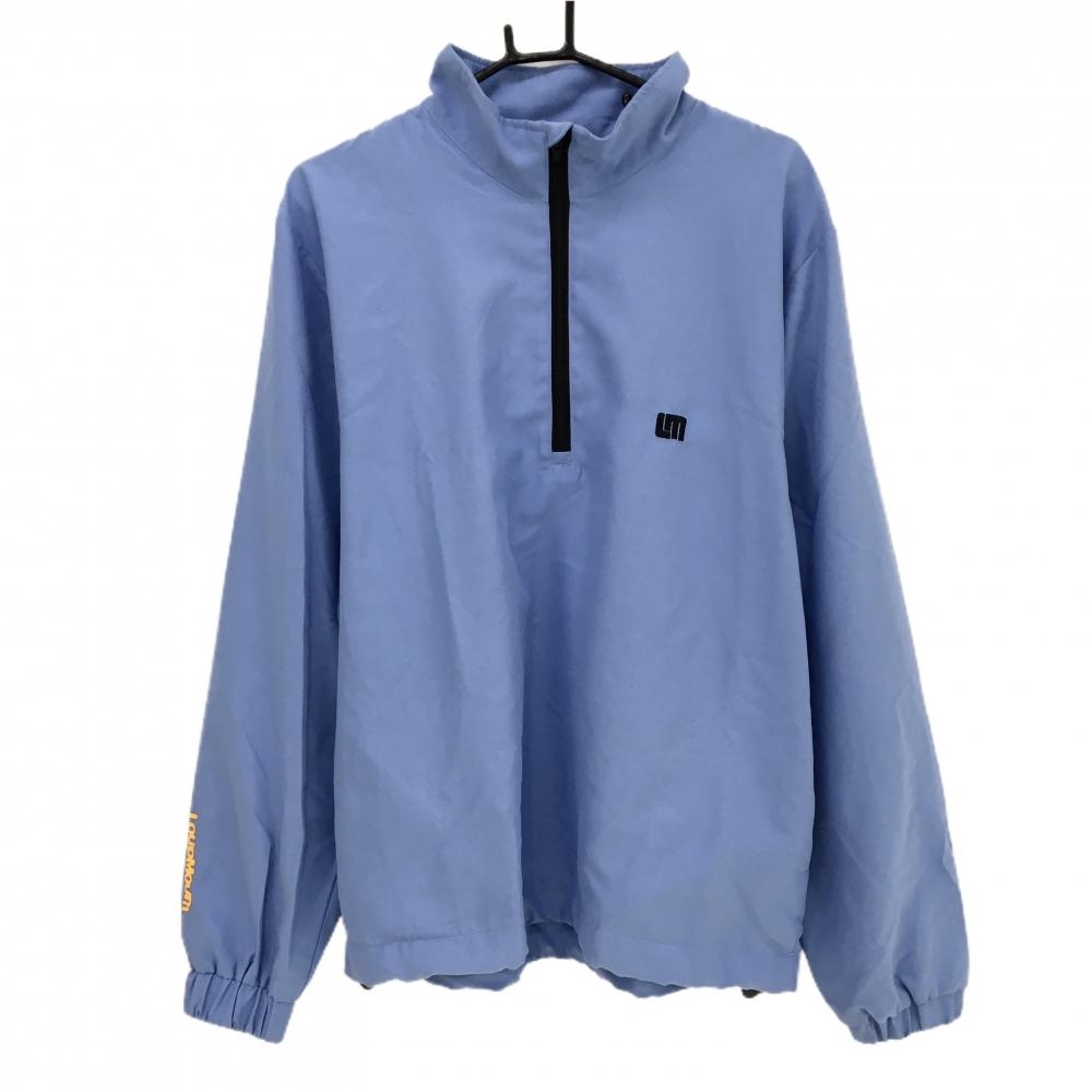 ラウドマウス ブルゾン ブルー×黒 ハーフジップ ロゴ刺しゅう 裏地メッシュ メンズ M ゴルフウェア LOUDMOUTH