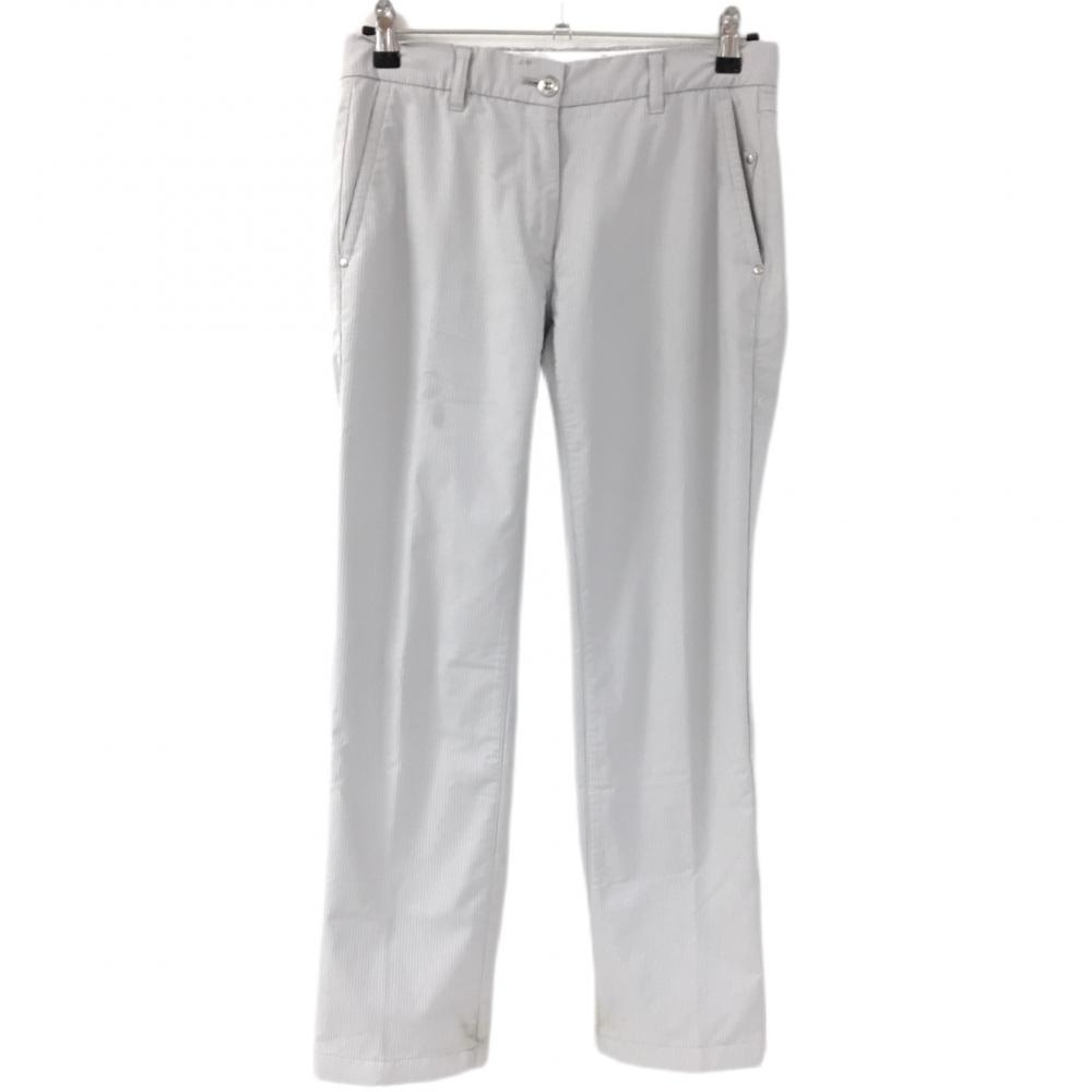 ランバンスポール パンツ ライトグレー ストライプ 蓄熱裏地  メンズ 76 ゴルフウェア LANVIN SPORT