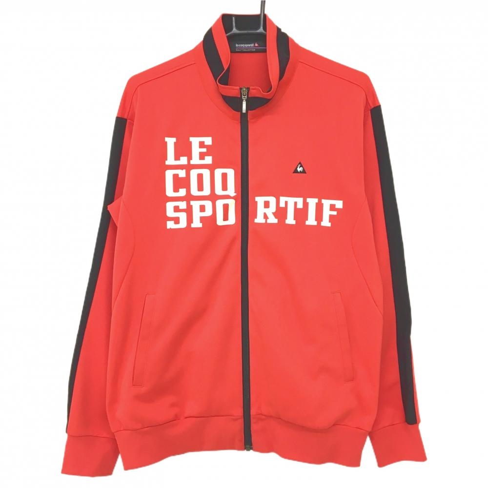ルコックゴルフ ジャケット レッド×黒 メンズ LL ゴルフウェア le coq sportif