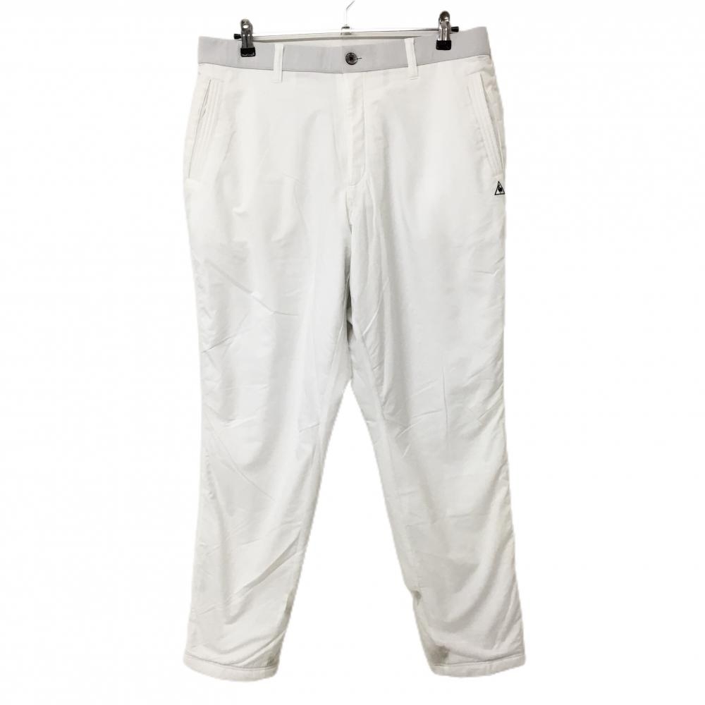 ルコック 中綿パンツ 白 シンプル 無地 ロゴ刺しゅう  メンズ 96-102 ゴルフウェア le coq sportif