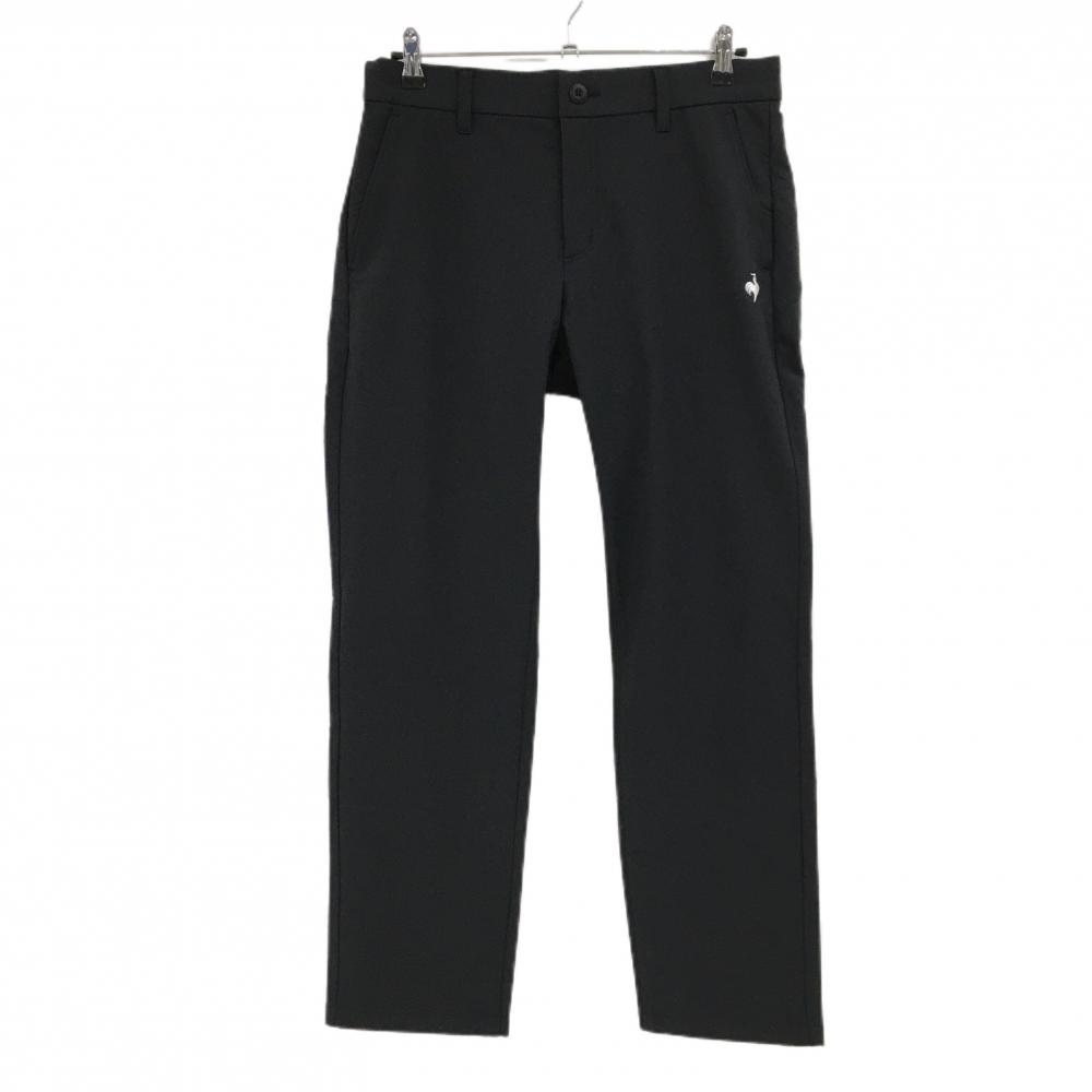 【美品】ルコックゴルフ パンツ 黒 裏微起毛 ストレッチ メンズ 82 ゴルフウェア le coq sportif