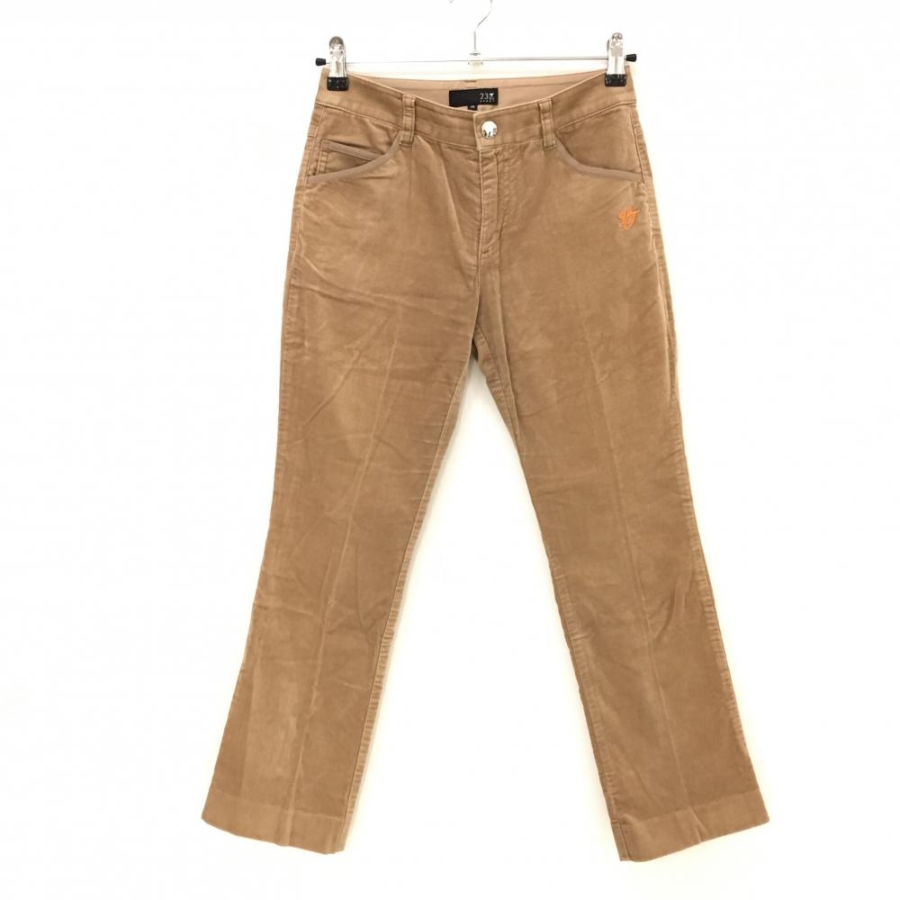 【美品】23区スポーツ パンツ ライトブラウン 表微起毛 ストレッチ  レディース 58(XS) ゴルフウェア 23区