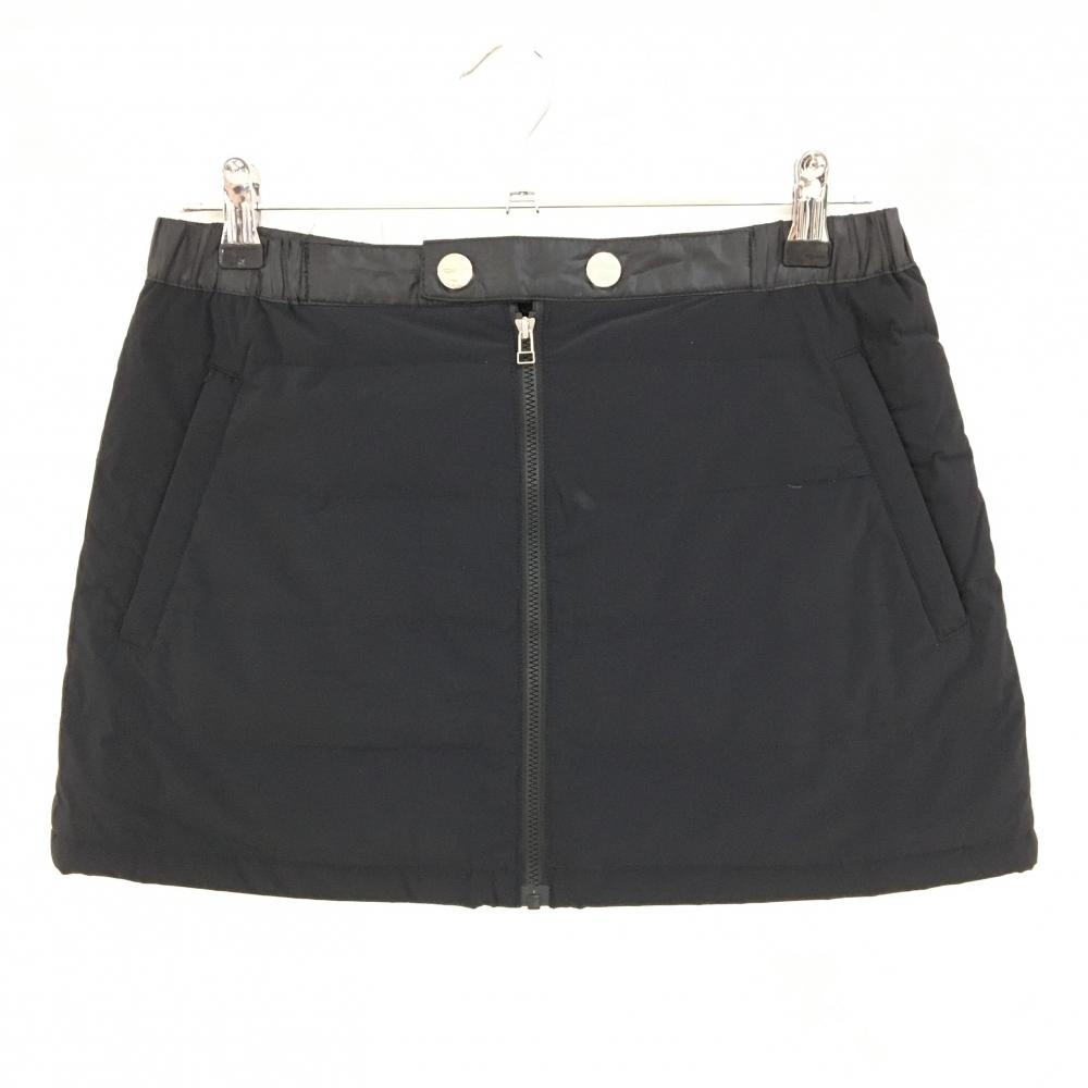 【美品】23区スポーツ 中綿スカート 黒 異素材 フロントチャック  レディース II(L) ゴルフウェア 23区