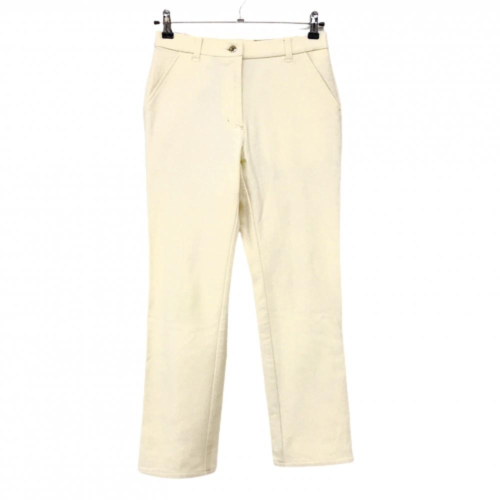 【美品】アダバット パンツ アイボリー 裏起毛 ストレッチ レディース 38(M) ゴルフウェア adabat