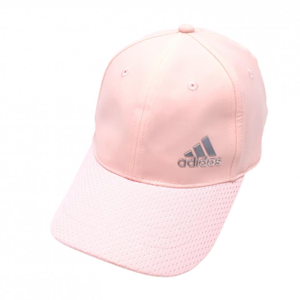 【超美品】アディダス キャップ ピンク つばメッシュ レディース OSFW(54-57㎝) ゴルフウェア adidas
