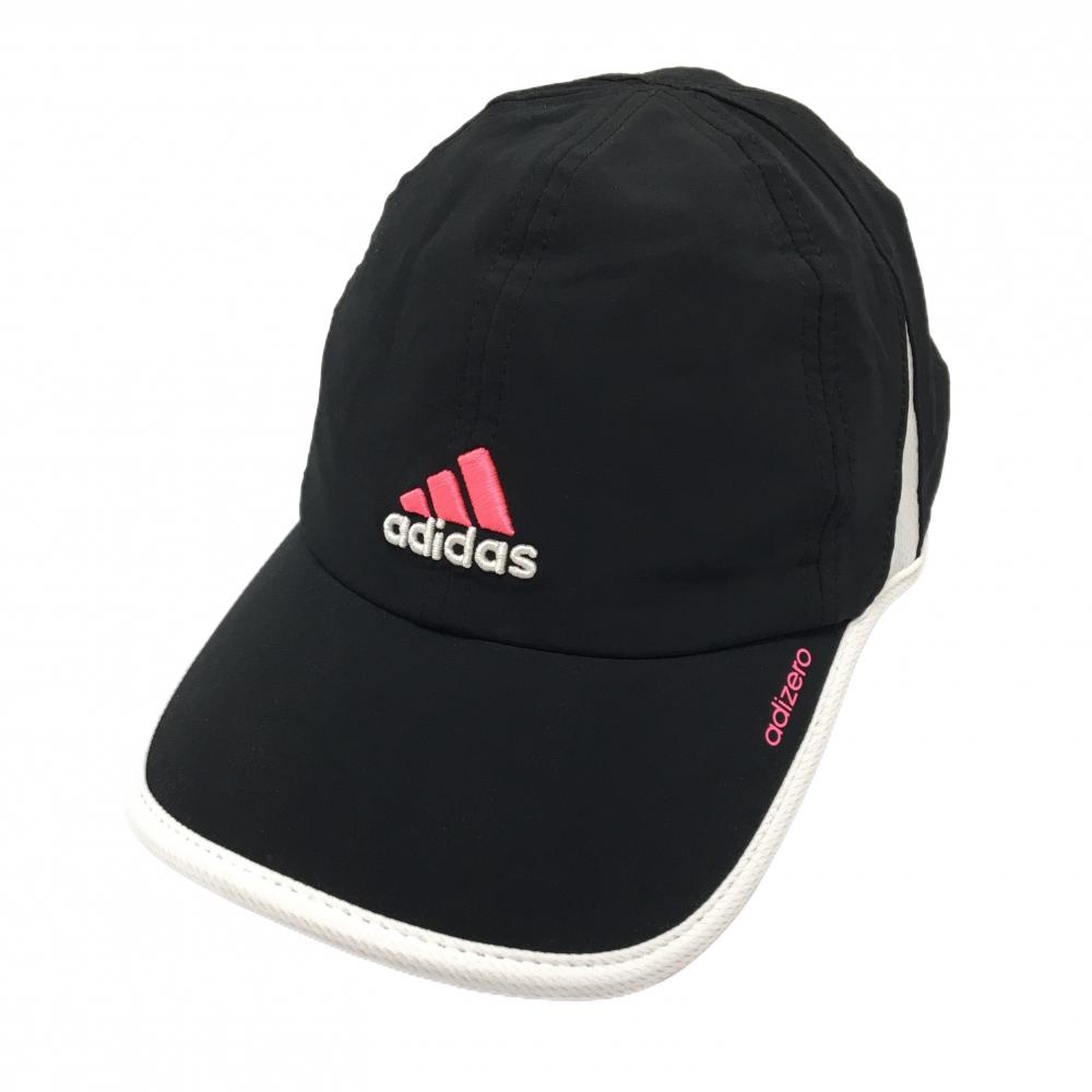 アディダス キャップ 黒×ピンク 立体ロゴ刺しゅう climacool レディース ONE SIZE FITS ALL ゴルフウェア adidas
