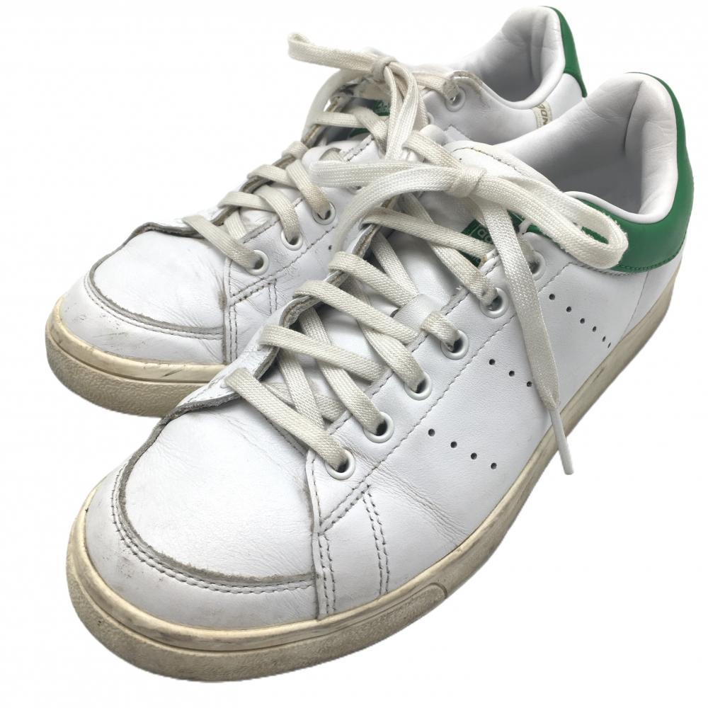 アディダス ゴルフシューズ 白×グリーン D97784 アディクロス クラシック スパイクレス レディース 24.0 ゴルフウェア adidas