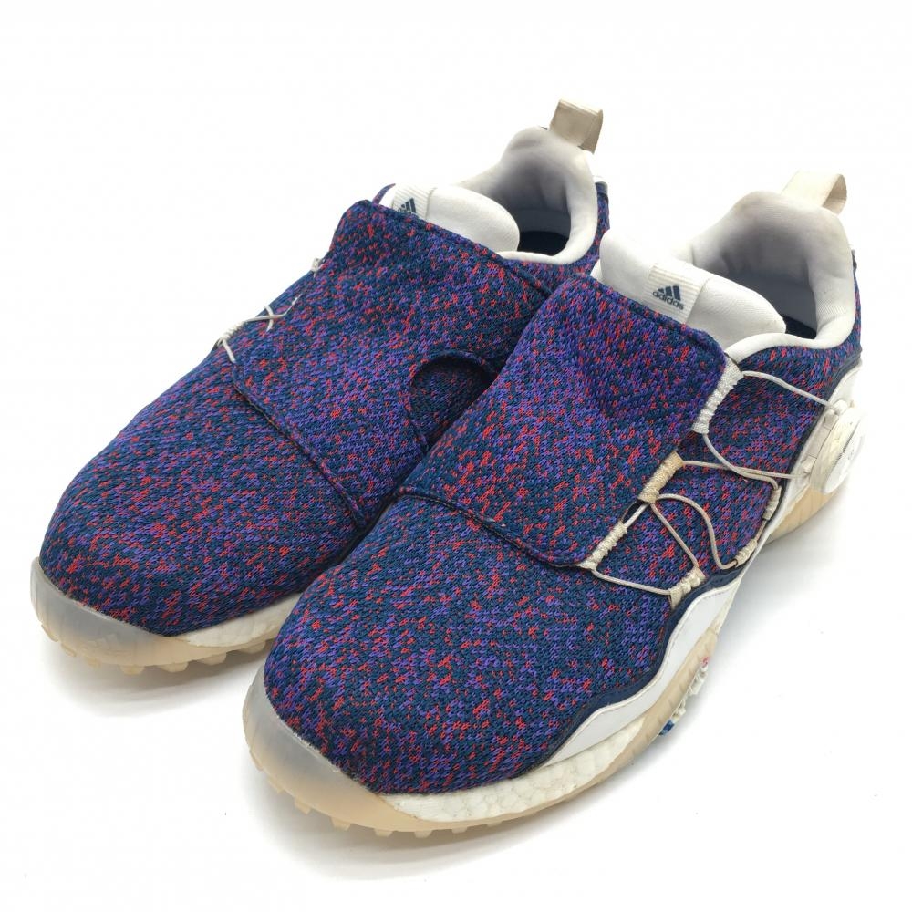 アディダス ゴルフシューズ パープル×レッド FW5631 コードカオス BOA スパイクレス  レディース 23.5 ゴルフウェア adidas