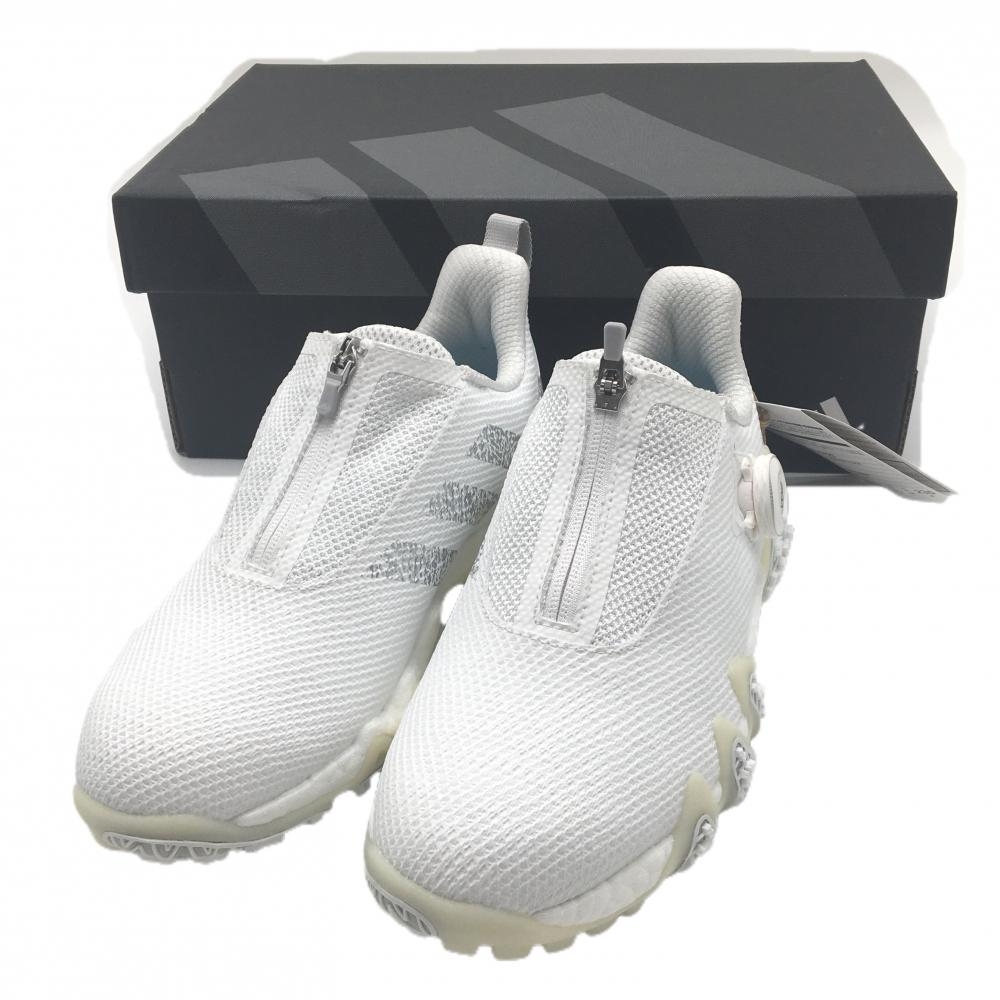 【新品】アディダス ゴルフシューズ 白×シルバー GV9423 コードカオス22 BOA  レディース 23.5 ゴルフウェア adidas