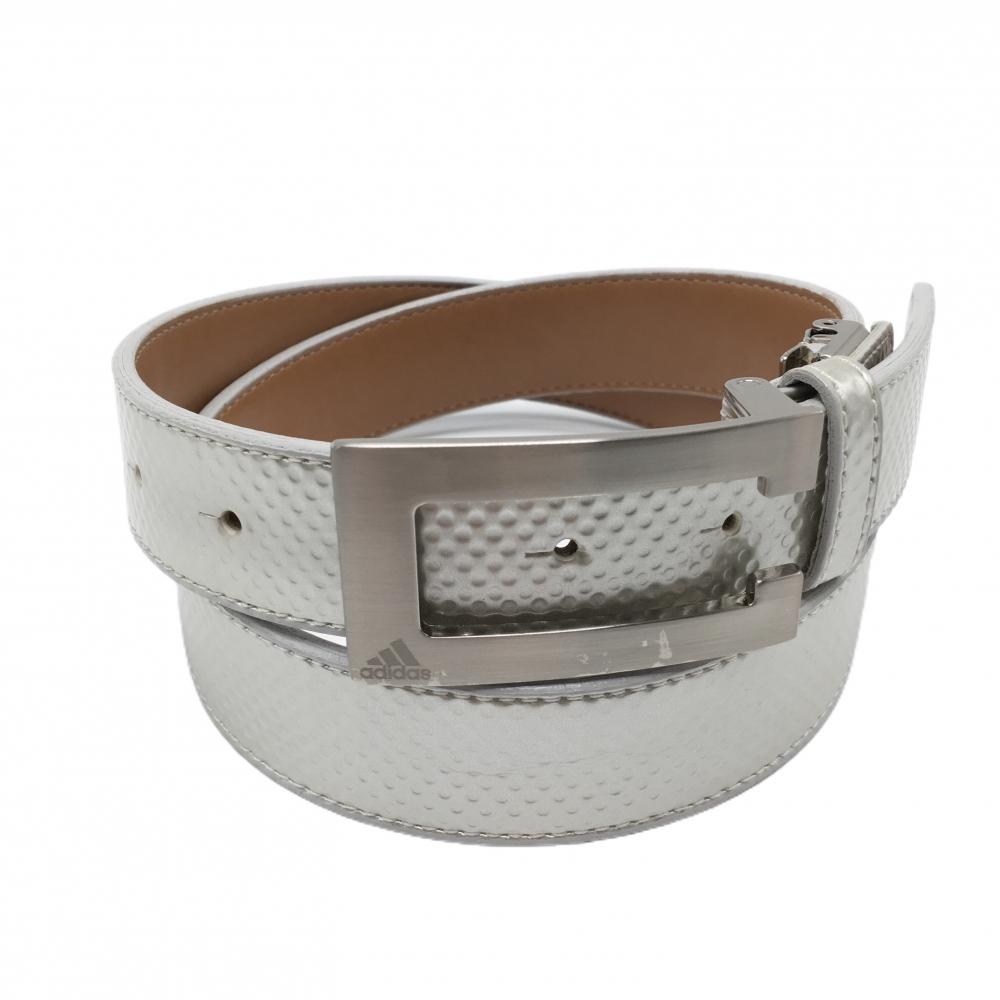 【美品】アディダス ベルト シルバー バックルロゴ レディース  ゴルフウェア adidas