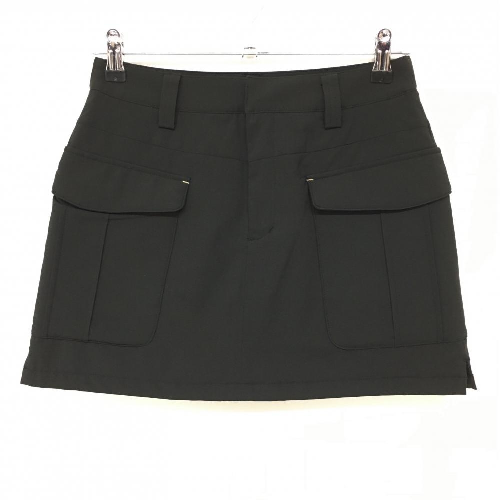 【超美品】アディダス 中綿スカート 黒 ロゴ刺しゅう ビックポケット  レディース S/P ゴルフウェア adidas
