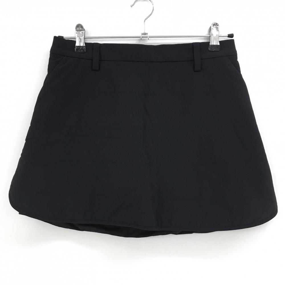【超美品】アディダス 中綿スカート 黒 サイドスリット内側ロゴ レディース L ゴルフウェア adidas