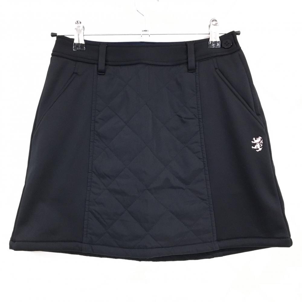 【新品】アドミラル 切替中綿スカート 黒×ピンク 一部中綿 ロゴ刺しゅう レディース S ゴルフウェア Admiral