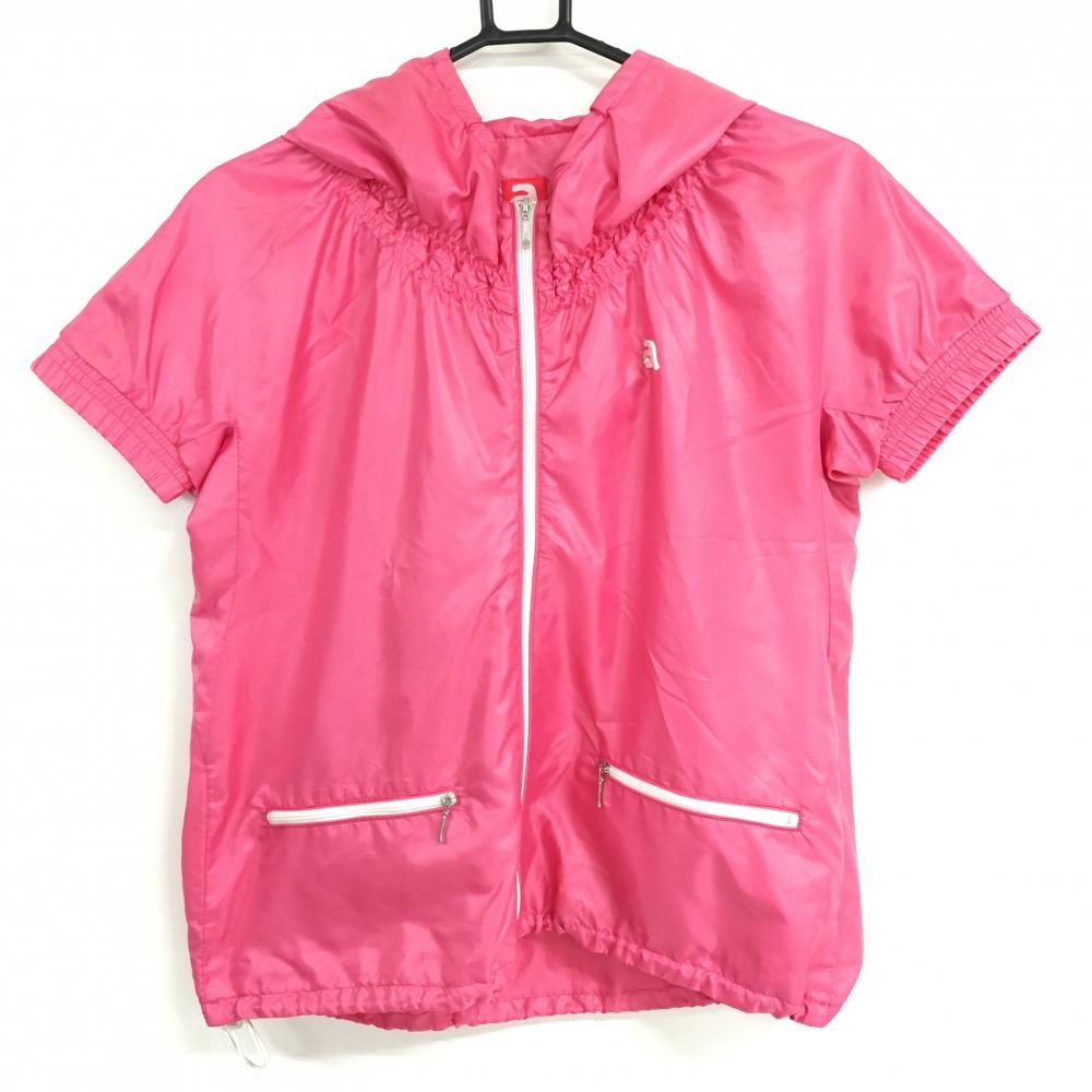 【美品】アルチビオ 半袖パーカー ピンク 薄手 レディース 36 ゴルフウェア archivio