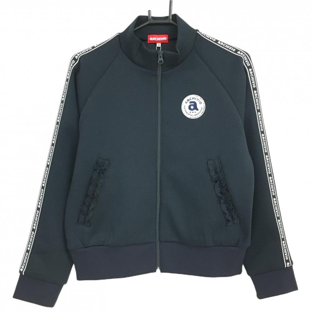 【新品】アルチビオ ジャケットブルゾン ネイビー ダンボールニット レディース 38(M) ゴルフウェア 2025年モデル archivio