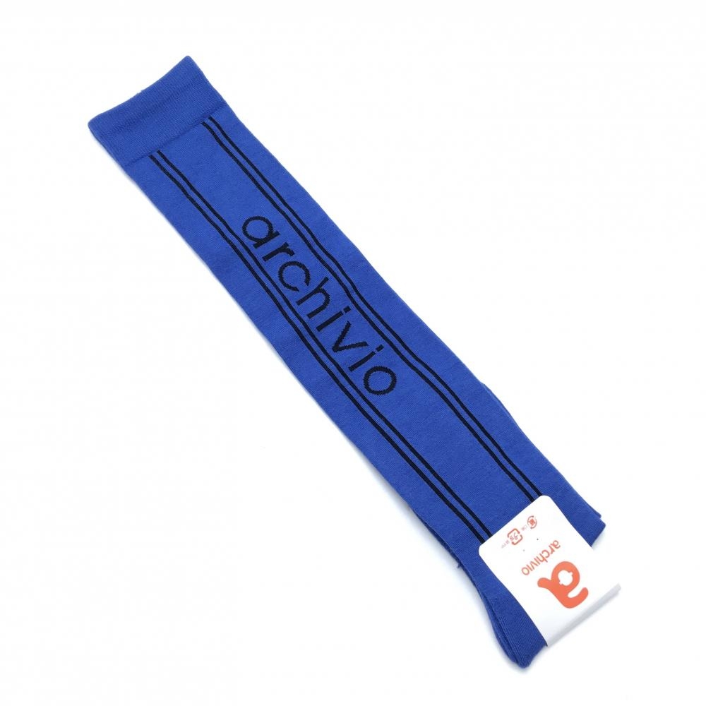 【新品】アルチビオ ハイソックス ブルー×黒 ロゴ レディース 00 ゴルフウェア archivio