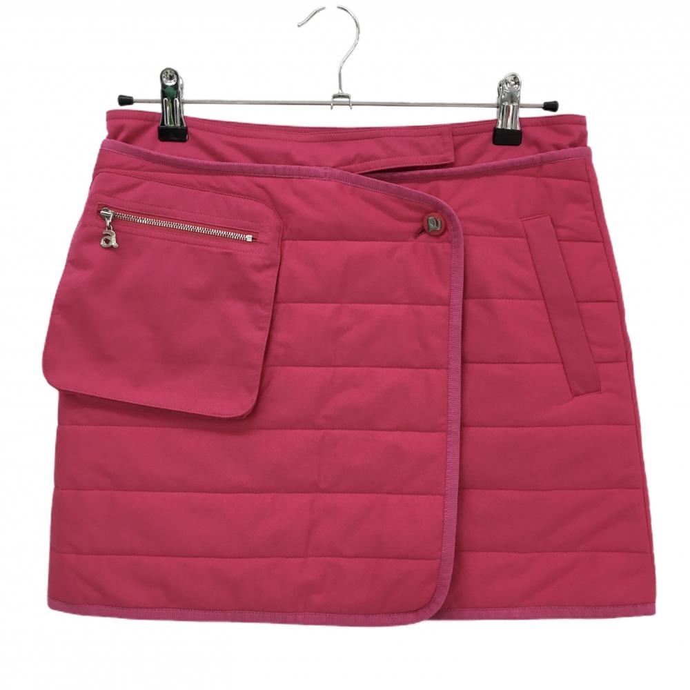 【美品】アルチビオ 中綿巻きスカート ピンク ビッグポケット レディース 38(M) ゴルフウェア archivio