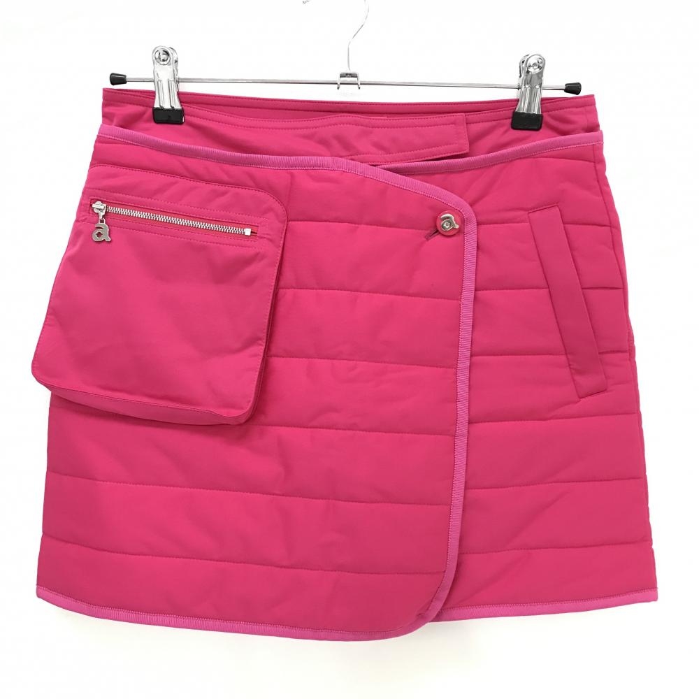【超美品】アルチビオ 中綿巻きスカート ピンク ビッグポケット レディース 36(S) ゴルフウェア archivio