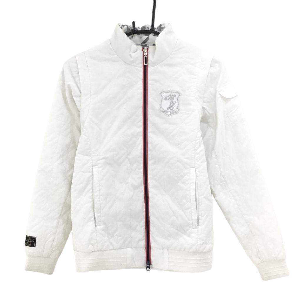 カッパ 2WAY中綿ジャケット 白 キルティング 袖着脱可  レディース S ゴルフウェア Kappa