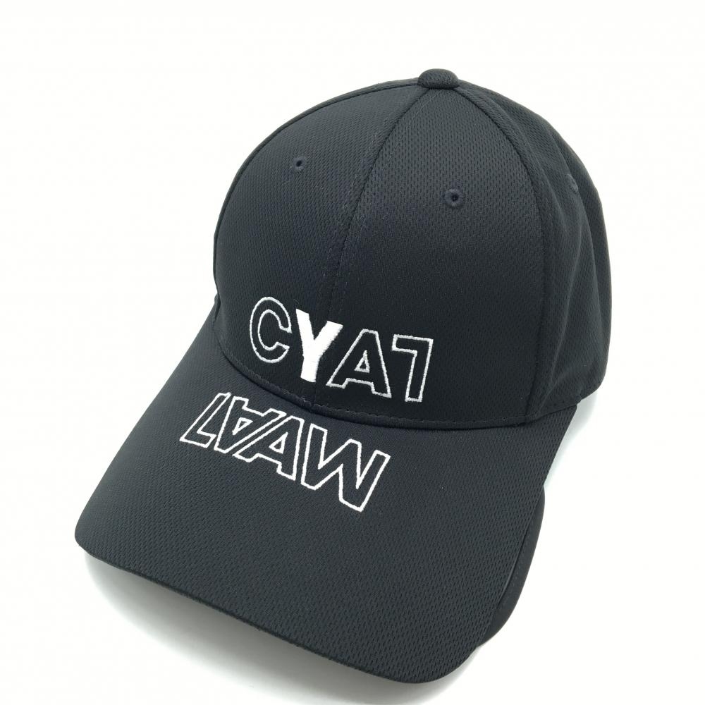 【美品】キャロウェイ キャップ 黒×白 ロゴ刺しゅう つばに収納型可動式セル付  レディース  ゴルフウェア Callaway