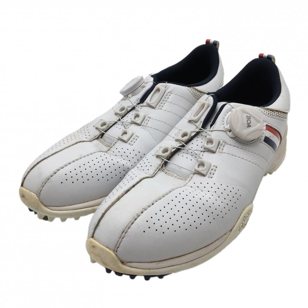 キャロウェイ ゴルフシューズ 白×ネイビー×レッド AEROSPORT BOA ダイヤル式 レディース 23.0 ゴルフウェア Callaway