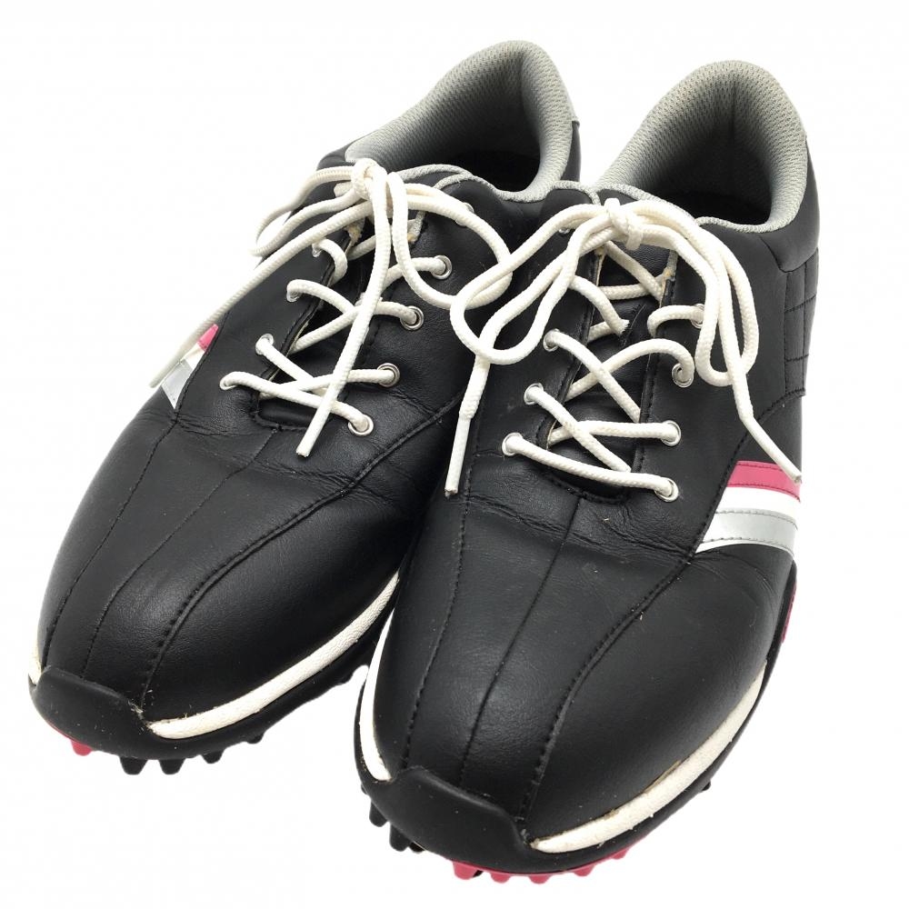 【美品】キャロウェイ ゴルフシューズ 黒×ピンク 906102 レディース 25.0 ゴルフウェア Callaway
