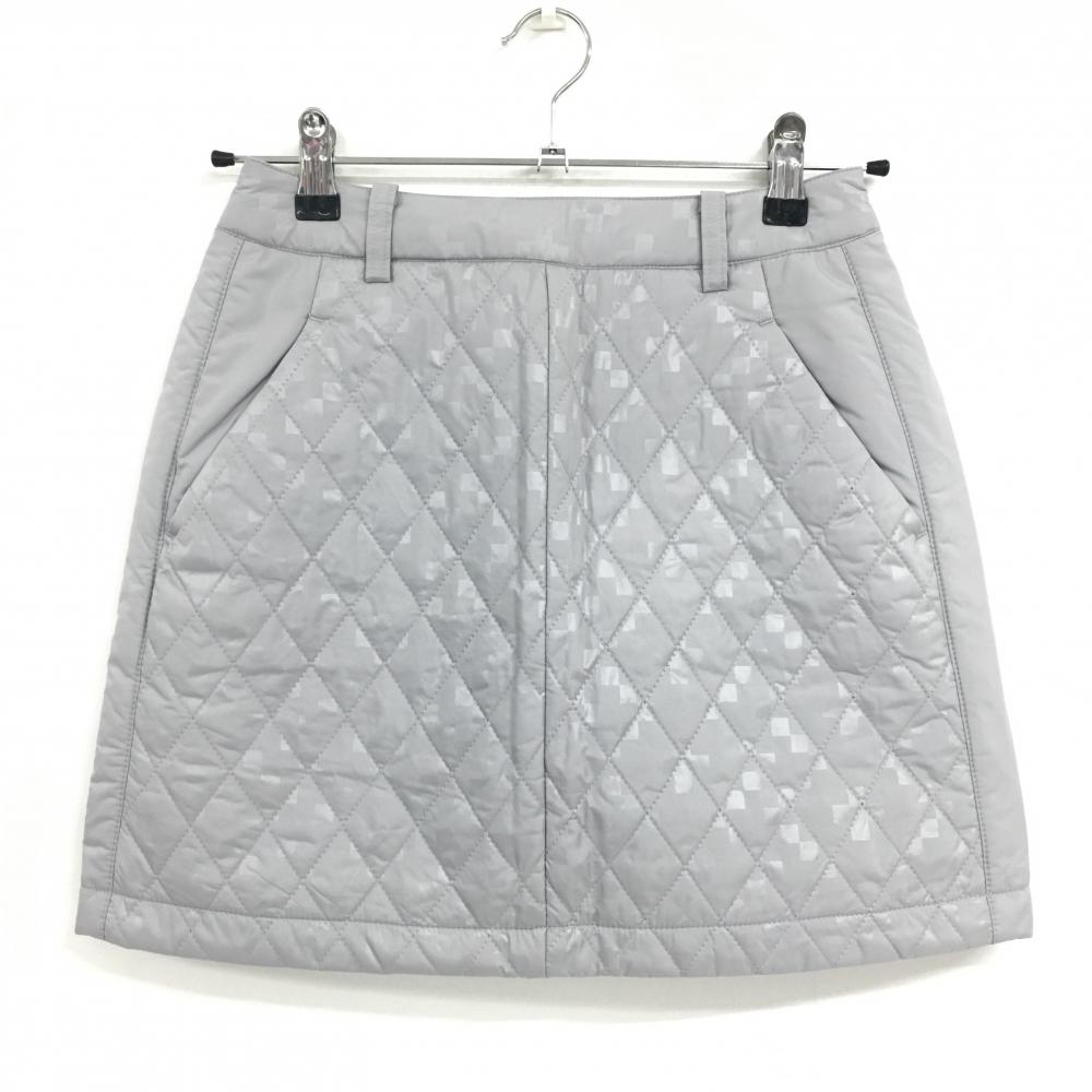 【美品】キャロウェイ 中綿スカート グレー系 キルティング 地模様  レディース SS ゴルフウェア Callaway