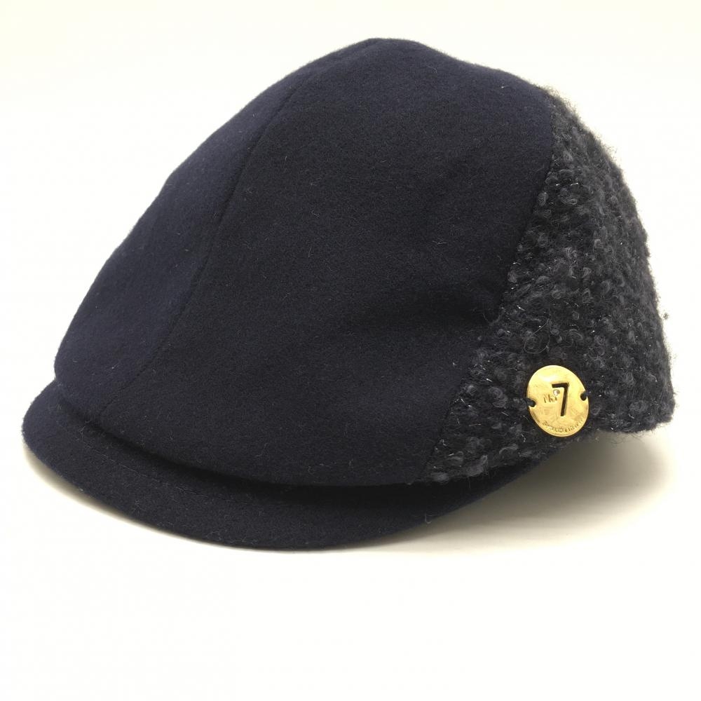 【新品】サマンサタバサNo.7 ハンチング帽 ネイビー ウール混 レディース F ゴルフウェア Samantha Thavasa
