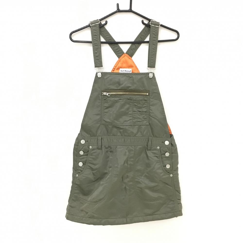 ジャックバニー 中綿ワンピース カーキ ジャンバースカート ティー装着可  レディース 2(L) ゴルフウェア Jack Bunny