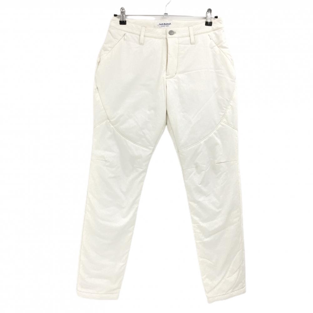 ジャックバニー 中綿パンツ アイボリー ヒップロゴ 蓄熱裏地 裾ドローコード  レディース 1(M) ゴルフウェア Jack Bunny