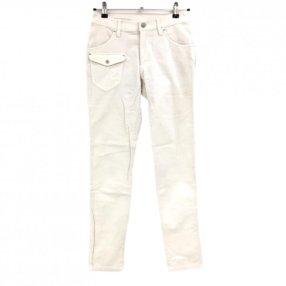 【美品】ジャックバニー パンツ 白 表微起毛 ストレッチ  レディース 0(S) ゴルフウェア Jack Bunny