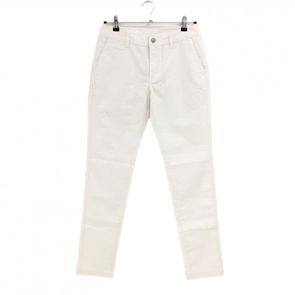 【超美品】ジャックバニー コーデュロイパンツ 白 シンプル  レディース 2(L) ゴルフウェア Jack Bunny