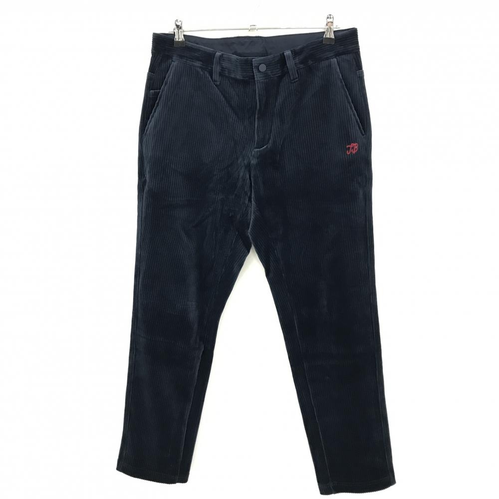 【超美品】ジャックバニー コーデュロイパンツ ネイビー ロゴレッド  レディース 5(L) ゴルフウェア 2024年モデル Jack Bunny