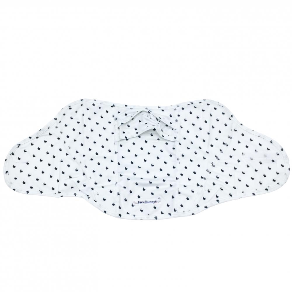 【新品】ジャックバニー フェイスカバー 白×ネイビー ラビット総柄 UVカット UPF50+ レディース FR ゴルフウェア Jack Bunny