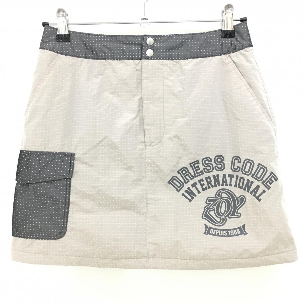 ゾーイ 中綿スカート グレー×ダークグレー 織生地 5ポケット  レディース 38(M) ゴルフウェア ZOY