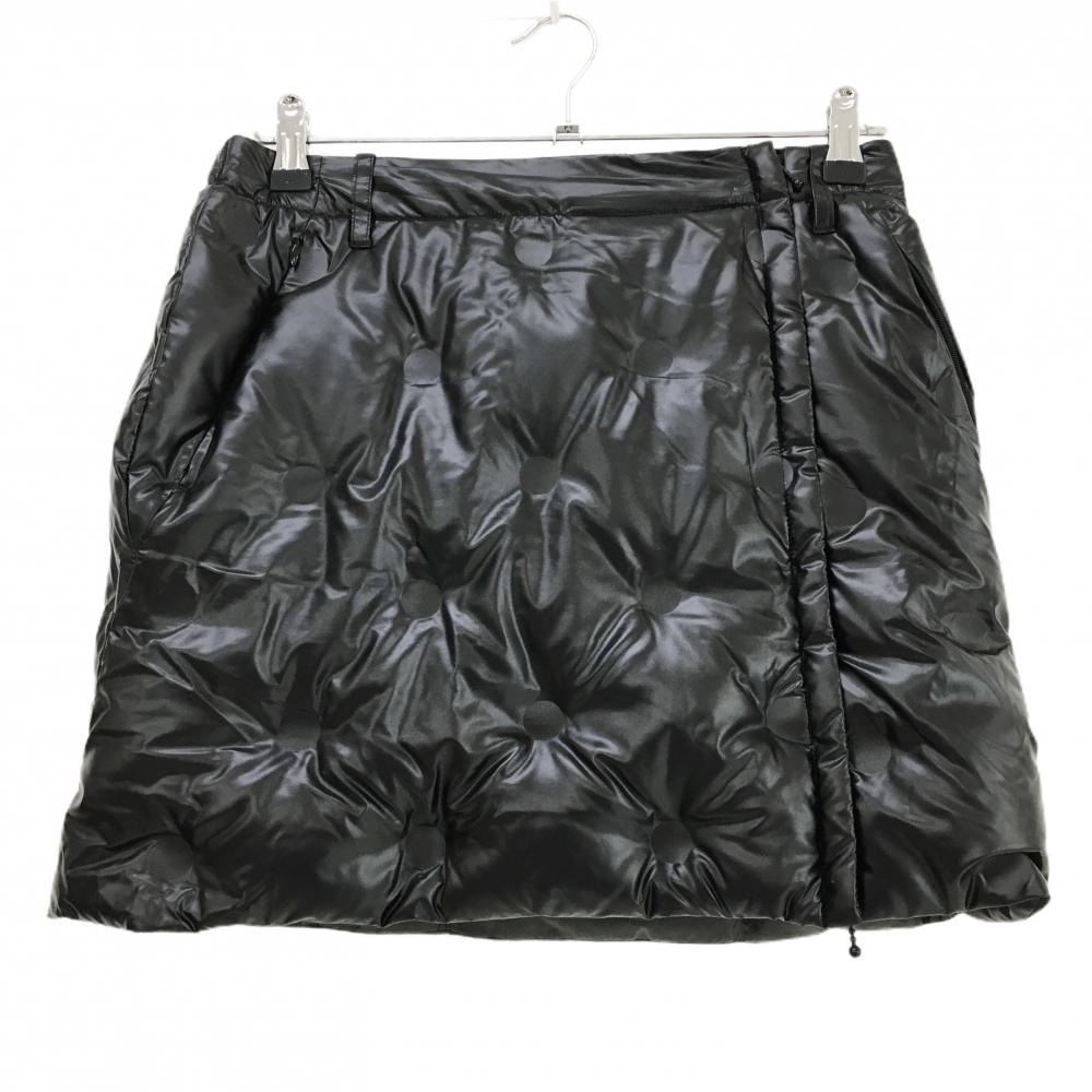 【美品】ダンスウィズドラゴン ダウンスカート 黒 フロントジップ 蓄熱裏地 レディース 3(L) ゴルフウェア Dance With Dragon