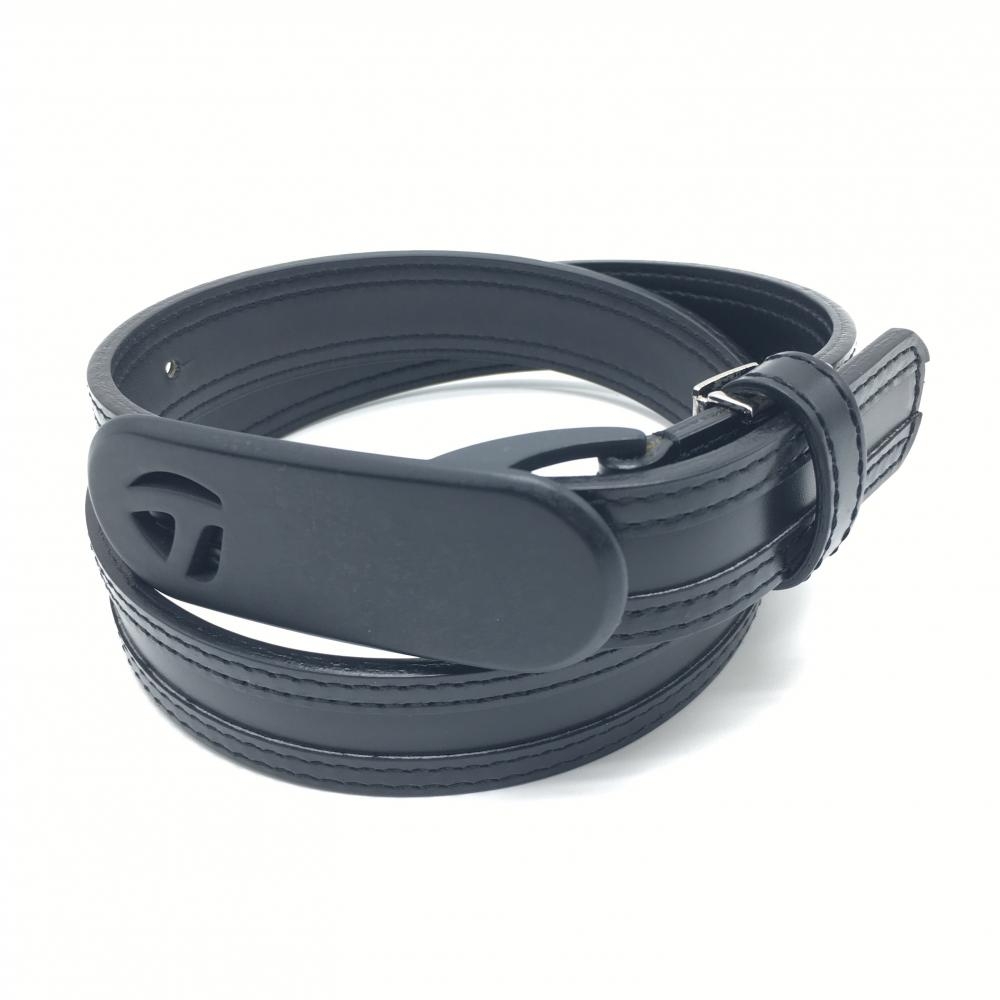 【美品】テーラーメイド トップ式ベルト 黒 ロゴ型押し レディース  ゴルフウェア TaylorMade