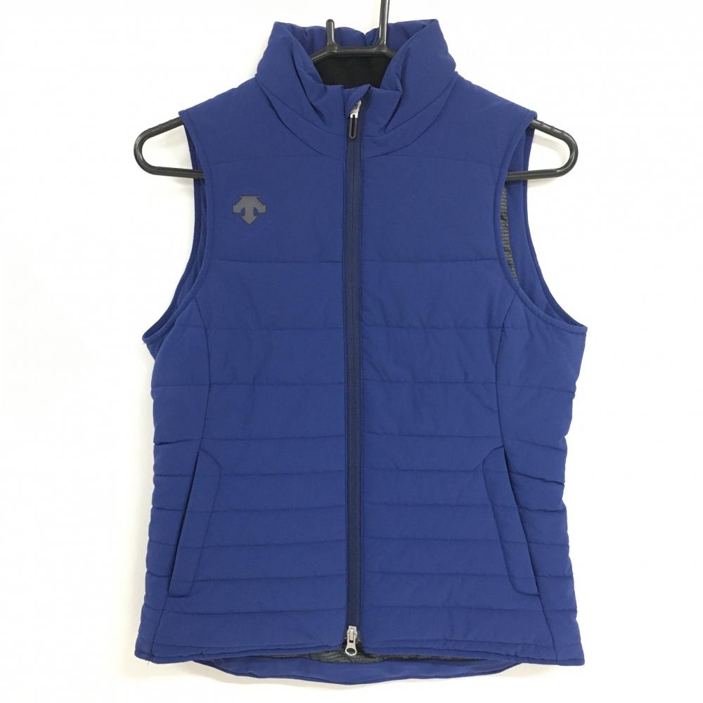 【超美品】デサントゴルフ 中綿モバイルサーモベスト ネイビー 襟内側微起毛 通電確認済み 中田英寿 レディース M ゴルフウェア DESCENTE