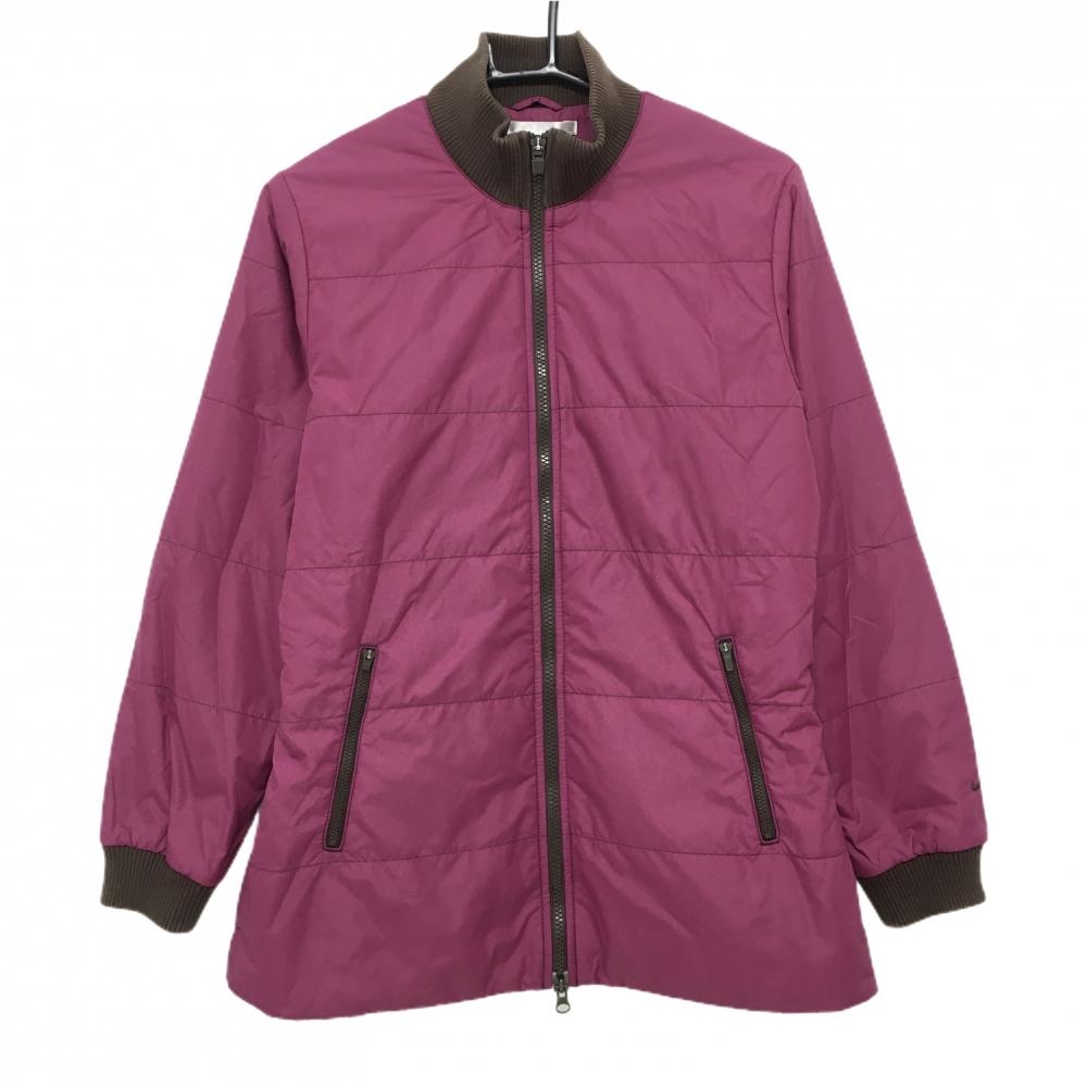 ナイキ 中綿ジャケット ワインレッド×ブラウン ダブルジップ   レディース M ゴルフウェア NIKE